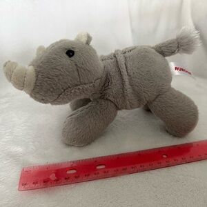 Gray Stuffed Rhino Toy